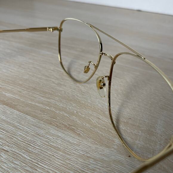 Gucci GG0410SK 005 Aviator Sunglasses Gold Frame Only Bumble Bee Tip 61-16-145 - Picture 9 of 10